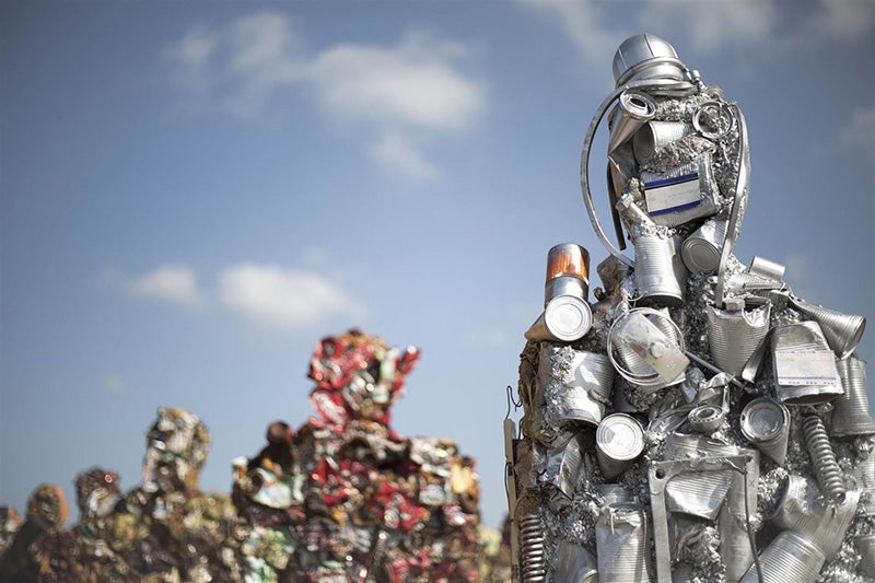 H.A. Shult’s “Trash People" installation in Tel Aviv, 2014