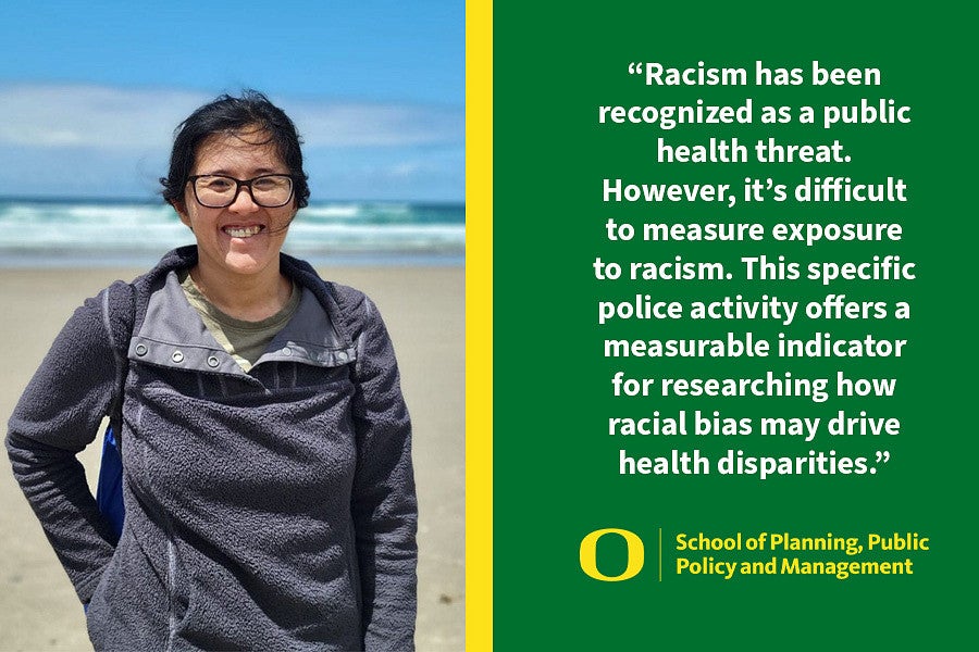 Two-up photo showing PPPM Faculty Nicole Ngo and a quote from her study that was recently published. Decorative. 