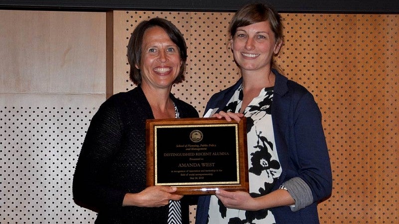 Amanda West receives award at PPPM awards ceremony